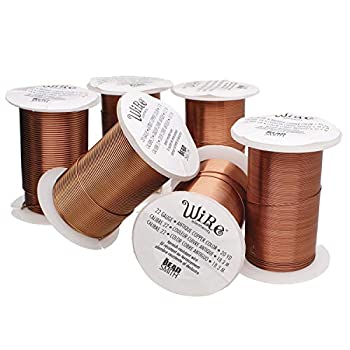 【中古】【インポート品・未当てはめる】Beadsmith Wire Elements ローズゴールドカラーラッカーペンキ塗り色変わり押しとどめる銅鉄条 宝飾品仕立て上げる用 20yd 各木管18.29米突 (18 20 22