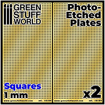 【中古】【輸入品・未使用】グリーンスタッフワールド エッチングメッシュプレート 1mm正方形(大) プラモデル用パーツ GSWD-10104