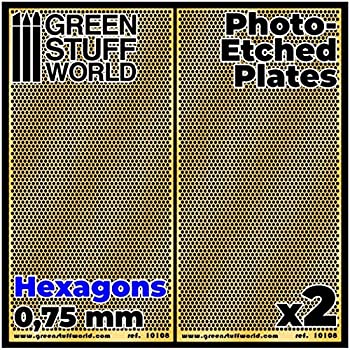 【中古】【輸入品・未使用】グリーンスタッフワールド エッチングメッシュプレート 0.75mm六角形(中) プラモデル用パーツ GSWD-10108｜スカイマーケットプラス