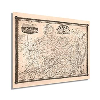 【中古】【輸入品・未使用】バージニア州歴史地図 18x24