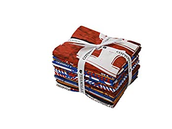 【中古】【輸入品・未使用】COTTONVILL EMANON Home of The Brave 20COUNT Cotton Print Fabric (quarter 16pcs+1full panel%ｶﾝﾏ% Home of The Brave)