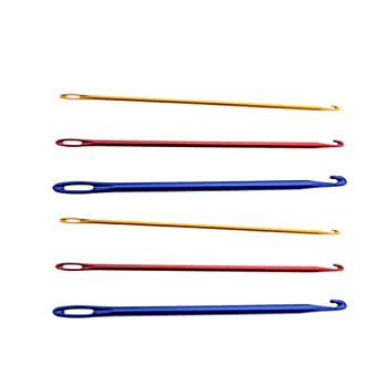 【中古】【輸入品・未使用】Exceart かぎ針編みフック 6個 穴付き 金属かぎ針編み針 編み針 糸かぎ針編み編み編み 編み道具 DIY工芸用 かぎ針編み ダーニングソーイング用|スカイマーケットプラス