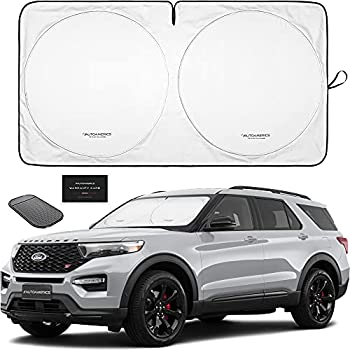 【中古】【輸入品・未使用】Autoamerics フロントガラス用サンシェード 折りたたみ式 車のフロントウィンドウサンシェード 大きなSUVトラックバン用 ? 自動サンシールドカバ|スカイマーケットプラス