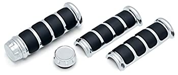【中古】【輸入品・未使用】Kuryakyn 6780 オートバイハンドルバーアクセサリー ISOグリップ ヒートグリップ付き クロム 1ペア