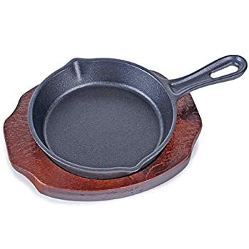 【中古】【輸入品・未使用】FMC Fuji Merchandise Corp プレシーズン ノンスティック丈夫な鋳鉄製フライパン 調理器具 木製ベース付き 6.25%ﾀﾞﾌﾞﾙｸｫｰﾃ%D x 1.25%ﾀﾞﾌﾞﾙｸｫｰﾃ%H