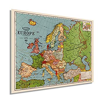 【中古】【輸入品・未使用】Historix 1925 ベーコンの標準ヨーロッパ地図 18x24 Inch