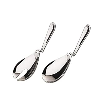 【中古】【インポート品・未当て嵌める】EME社 MAGIC Silver Salad Servers 2-piece SET 御厨子所物の具 サラダ菜サーヴァー 曲線状の形 照明ランプ 2本仕掛ける [並行輸入品]