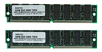 【中古】【輸入品・未使用】64MB (2X32MB) EDO ノンパリティ 60NS SIMM 72ピン 5V 8X32