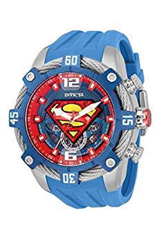 【中古】【インポート品・未当て嵌める】Invicta Men\u0027s 33164 DC Comics Superman Quartz 3 Hand Blue%ｶﾝﾏ% Yellow%ｶﾝﾏ% Red Dial Watch