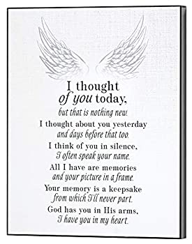【中古】【輸入品・未使用】Dicksons I Thought of You Today Angel Wing ホワイト 10 x 8 MDF 装飾壁サインプラーク