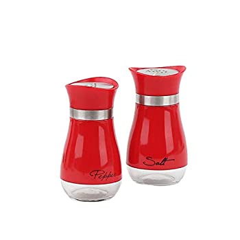 【中古】【輸入品・未使用】ベーシック ソルト&ペッパーシェイカー - レッド