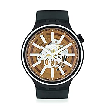 Swatch SO27B114 スイスクォーツ シリコンストラップ ブラック 24 カジュアルウォッチ