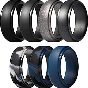 【中古】【輸入品・未使用】Thunderfit メンズ シリコンリング ステップエッジ ゴム 結婚指輪 幅10mm 厚さ2.5mm%カンマ% 7.5 - 8 (18.2mm)%カンマ% シリコン%カンマ% シリコン。|スカイマーケットプラス