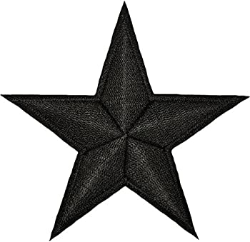 【中古】【輸入品・未使用】ブラック 星型 サイン バッジ 縫い付けてアイロン接着 刺繍アップリケパッチ (アイアンスター-ブラック)｜スカイマーケットプラス