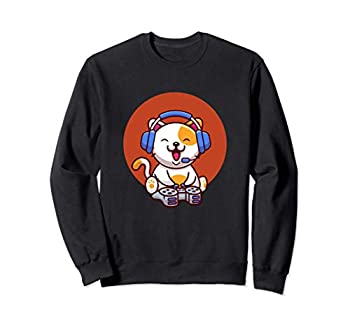 【中古】【輸入品・未使用】パソコンゲームが好きなかわいい猫 トレーナー｜スカイマーケットプラス