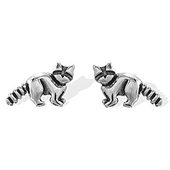 【中古】【輸入品・未使用】Boma Jewelry スターリングシルバー アライグマ スタッドピアス｜スカイマーケットプラス