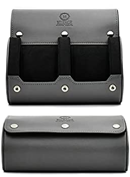 【中古】【輸入品・未使用】男性用腕時計ケース - 腕時計ロールトラベルケース - 収納オーガナイザーとディスプレイ - Mirage Watch Roll Cases…%カンマ% スレートグレーの2つ|スカイマーケットプラス