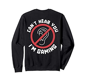 【中古】【輸入品・未使用】Can't Hear You I'm Gaming Back Print Funny Gamer Safe Sign トレーナー｜スカイマーケットプラス