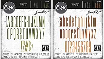 【中古】【輸入品・未使用】Tim Holtz Sizzix ストレッチ英数字ダイス - 上部、下部、数字 - 2アイテム