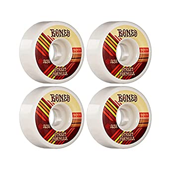【中古】【輸入品・未使用】Bones スケートボード ホイール 54mm レトロ V4 ワイド STF 103A ホワイト|スカイマーケットプラス