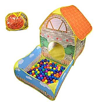 【中古】【輸入品・未使用】KT ボールハウス カラーボール付き ボールプール ボールテント キッズハウス テラス 秘密基地 コンパクト [並行輸入品]｜スカイマーケットプラス