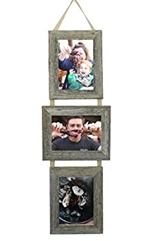 【中古】【輸入品・未使用】MyBarnwoodFrames???3?5?x 7バーン木製フレームon黄麻布リボン、USA Made Portrait-Landscape-Portrait ブラウン MBF-BW-5X7-PLP