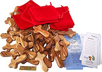 【中古】【輸入品・未使用】Holy Land Market スモールポケット 快適な十字架 バッグと証明書付き ブラウン SmallHandCrossesWithBags