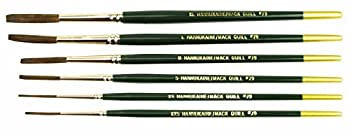 【中古】【インポート品・未当て嵌める】Set of 6 Size XXS - XL Hannukaine Quill Mixture of Squirrel \u0026 Taklon Graduated Hair Length Quill Brushes by Andrew Mack Brush