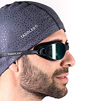 【中古】【インポート品・未当てはめる】Taddlee メンズ スイムキャップ ポリウレタン出どころ ケイ素樹脂 水浴び帽 スウィミングプール 雨合羽 運動競技 成年者用 水浴び御召しもの 添え物 L大いさ アウトドア (