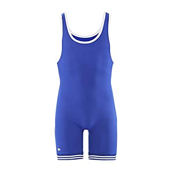 【中古】【輸入品・未使用】(Youth X-Small%カンマ% Royal/White) - Matman Wrestling Youth Boys Double Knit Nylon Singlet|スカイマーケットプラス