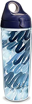 【中古】【インポート品・未当て嵌める】Tervis Yao Cheng Scribbles 青色 24 薬局衡オンス Water Tumbler 青色