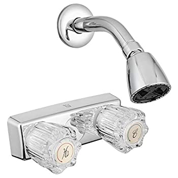 【中古】【輸入品・未使用】Dura Faucet MH シャワー蛇口とアーム付きシャワーヘッド - クリスタルアクリルノブ(クロームポリッシュ)