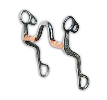 【中古】【輸入品・未使用】The Bob Avila Collection by Professionals Choice Equine Leaf Shank With Medium Port And Copper Bars Bit