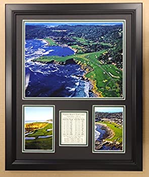 【中古】【輸入品・未使用】Pebble Beachゴルフコース???18?%ダブルクォーテ% x22?%ダブルクォーテ%マット加工ダブル写真フレーム???Legends Never Die%カンマ% Inc。|スカイマーケットプラス