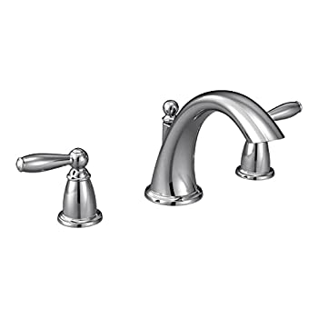 【中古】【輸入品・未使用】Moen Brantford クロム製 2ハンドル デッキマウント ローマ式浴槽蛇口トリムキット バルブが必要 T4943｜スカイマーケットプラス