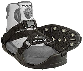 【中古】【インポート品・未当て嵌める】(Large%ｶﾝﾏ% Black/Moonrock) - Korkers CastTrax Cleated Overshoe