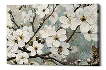 【中古】【インポート品・未当て嵌める】James Wienes作 Epic Graffiti Cherry Blossoms I Blue キャンバスウォールアート 45.72糎 x 66.04糎
