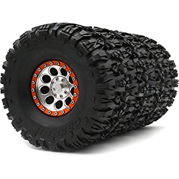 【中古】【輸入品・未使用】RC 2.2クローラーマッドタイヤ ARキャスパータイヤ 高さ(OD):135mm & アルミ合金2.2ビードロックホイールリム 4個|スカイマーケットプラス