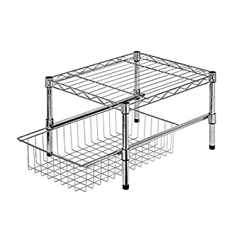 【中古】【輸入品・未使用】Honey-Can-Do SHF-01867 Adjustable Shelf With Under Cabinet Organizer|スカイマーケットプラス