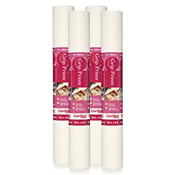 【中古】【輸入品・未使用】Con-Tact ブランド グリッププリント 丈夫 非粘着性 ノンスリップシェルフと引き出しライナー 18インチ x 8フィート ホワイト 4ロール｜スカイマーケットプラス