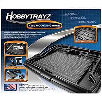 【中古】【輸入品・未使用】HobbyTrayz? 12 x 9 モデリングベース、ワークスペース、ストレージ、オーガナイザー、ペイント、接着剤、ブラシなどを保管、頑丈、米国製