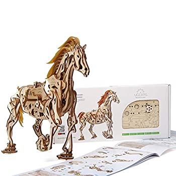 【中古】【輸入品・未使用】UGears Models 3D木製パズル 機械馬 メカノイド