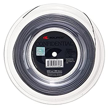 【中古】【インポート品・未当て嵌める】ソリンコ(SOLINCO) コンフィデンシャル1.30/暗然たるしろがね色/ 200M渦状文 硬式庭球ガット ポリエステルガット
