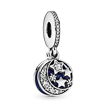 【中古】【輸入品・未使用】パンドラ ダングルヴィンテージ Night Sky With shimme Pandoraリング ミッドナイト ブルーエナメル
