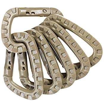 【中古】【輸入品・未使用】(パラコード) Paracord Planetタクティカルカラビナキーチェーン 6個パック 丈夫なプラスチックカラビナ 軽量スプリングスナップギア バックパッ