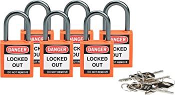 【中古】【輸入品・未使用】Brady 118928 Orange%ｶﾝﾏ% Brady Compact Safety Lock - Keyed Different (6 Locks) by Brady