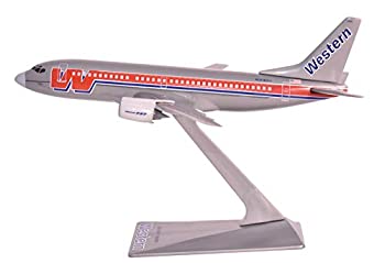 【中古】【輸入品・未使用】Flight Miniatures Western Airlines Bare Metal Boeing 737-300 1:200 Scale Display Model｜スカイマーケットプラス