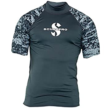 【中古】【輸入品・未使用】(2X-Large%ｶﾝﾏ% Graphite) - ScubaPro Men's UPF 50 Short Sleeve Rash Guard