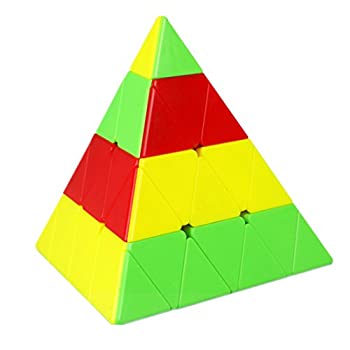 【中古】【輸入品・未使用】CuberSpeed Qiyi 4x4 ピラミッドステッカーレスマジックキューブ Qiyi Master Pyraminx スピードキューブ|スカイマーケットプラス