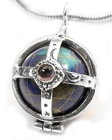 【中古】【輸入品・未使用】スターリングシルバーmulti-stone Caged Earth Globeペンダント